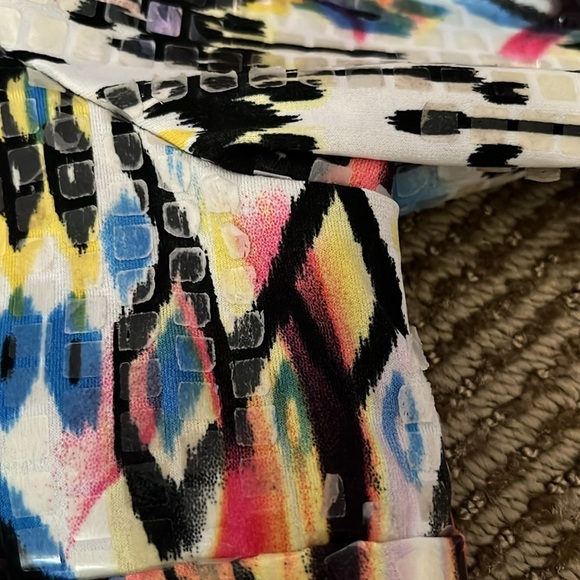 Joseph Ribkoff Multicoloured Abstract Pattern 3/4 Sleeve Dress Jacket Vintage - Picture 13 of 13